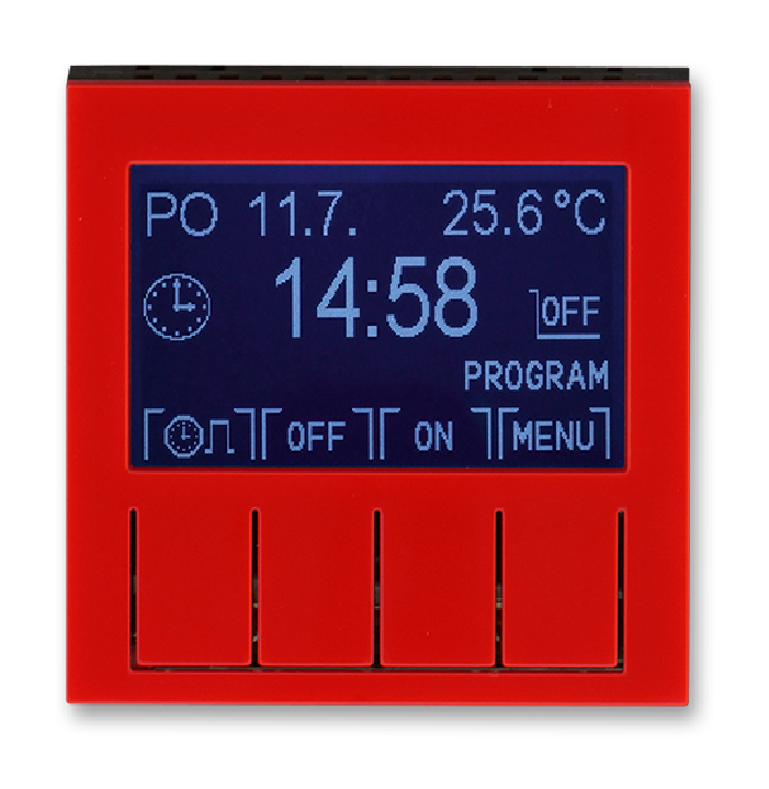 ABB Levit Таймер программируемый красный - дымчатый чёрный, 2CHH912031A4065 в Москве