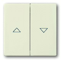 Выключатель жалюзи кнопочный  (слоновая кость) 2CKA001751A2748 + 2CKA001413A1103