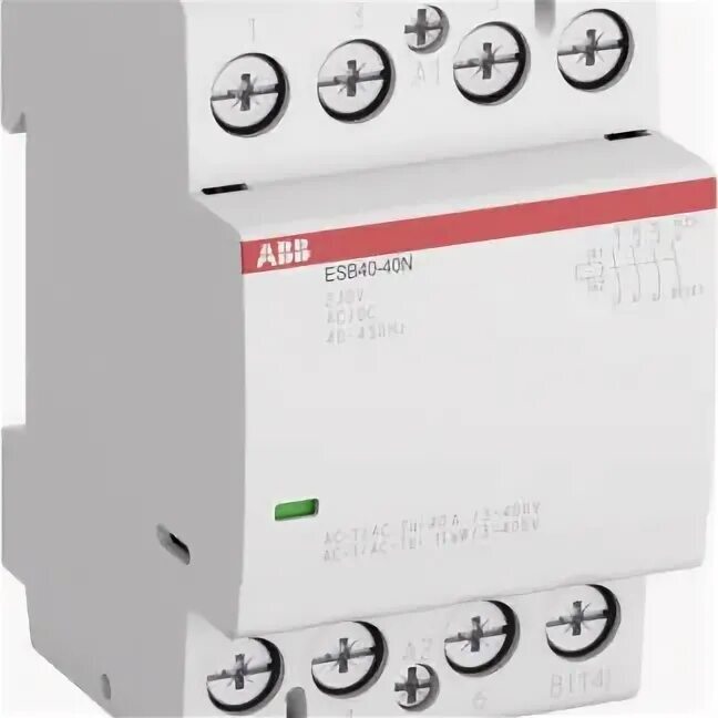 1SBE121111R0102; Контактор ESB20-02N-01 модульный (20А АС-1 2НЗ) катушка 24В AC/DC ABB esb 40 40 220v схема подключения в Москве