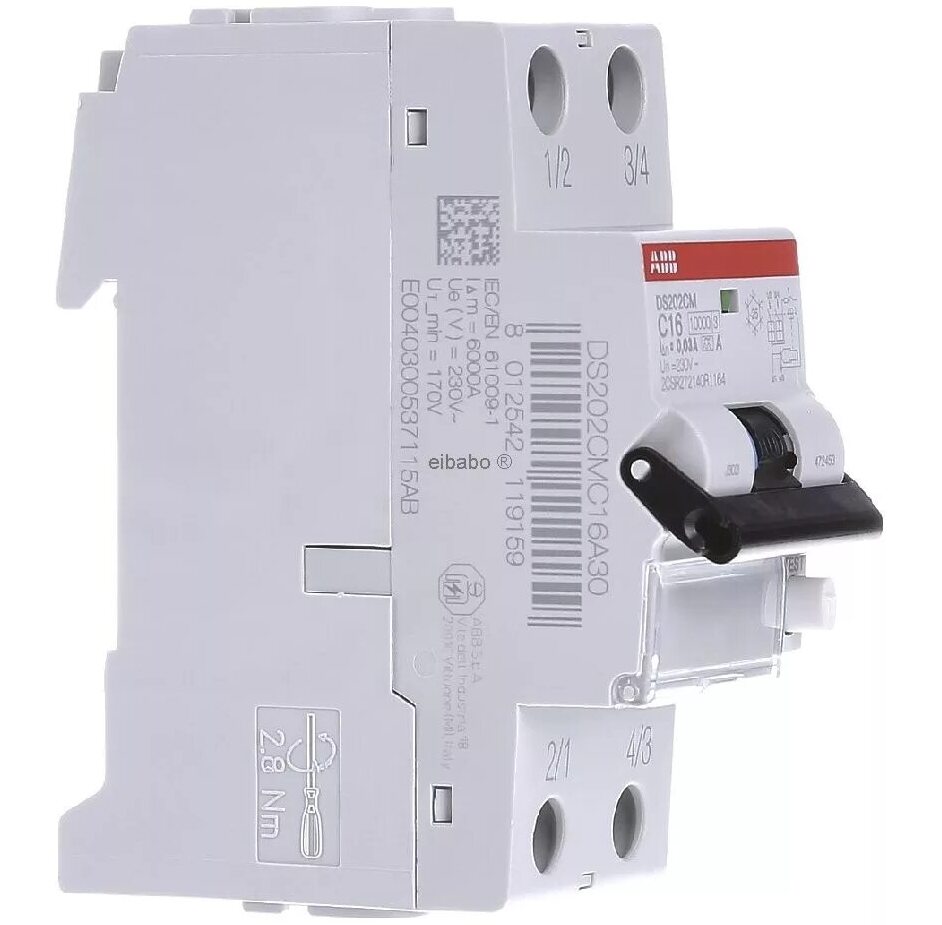 ABB DS202 Дифференциальный автоматический выключатель 4мод. A-C16/0,03 арт. 2CSR252140R1164 в Москве