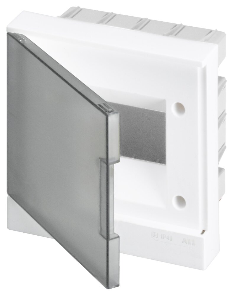 ABB Basic E Бокс в нишу 6М серая прозрачная дверь (c клеммами) в Москве