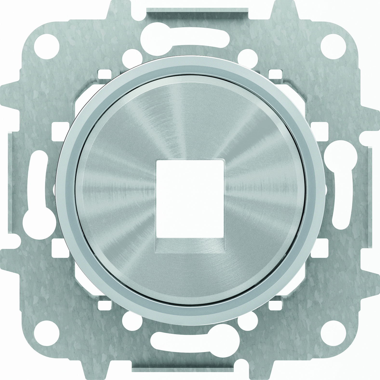 Розетка телефонная одинарная RJ12 ABB Skymoon, хром 2CLA201720A1001 + 2CLA861810A1401