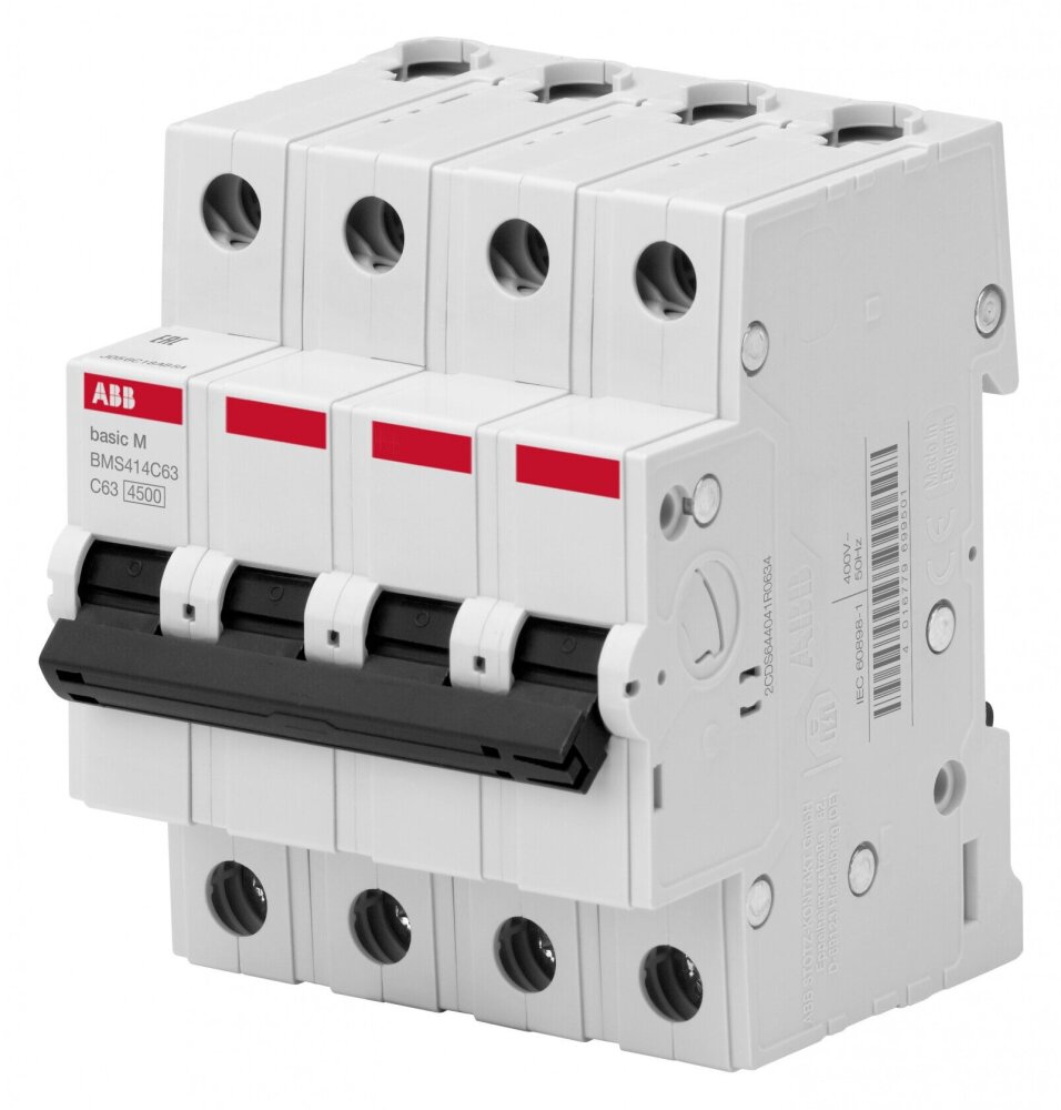 ABB Basic M Автоматический выключатель 4P, 50A,C, 4,5кА, BMS414C50 в Москве