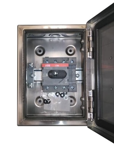 Abb SGC Рубильник в боксе OTL25B4M до 25A 4-полюсный, перфорация 4х25.5+ 2x16.5 в Москве