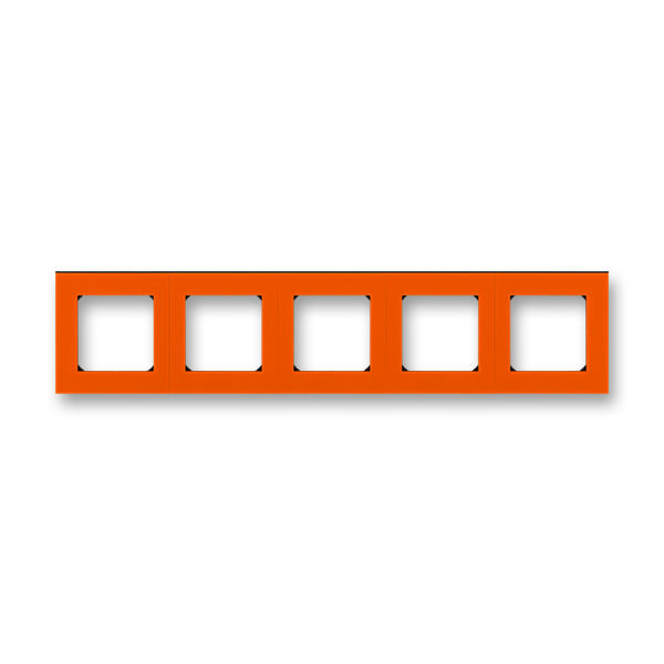 Рамка пятерная ABB Levit оранжевый-дымчатый чёрный 2CHH015050A6066