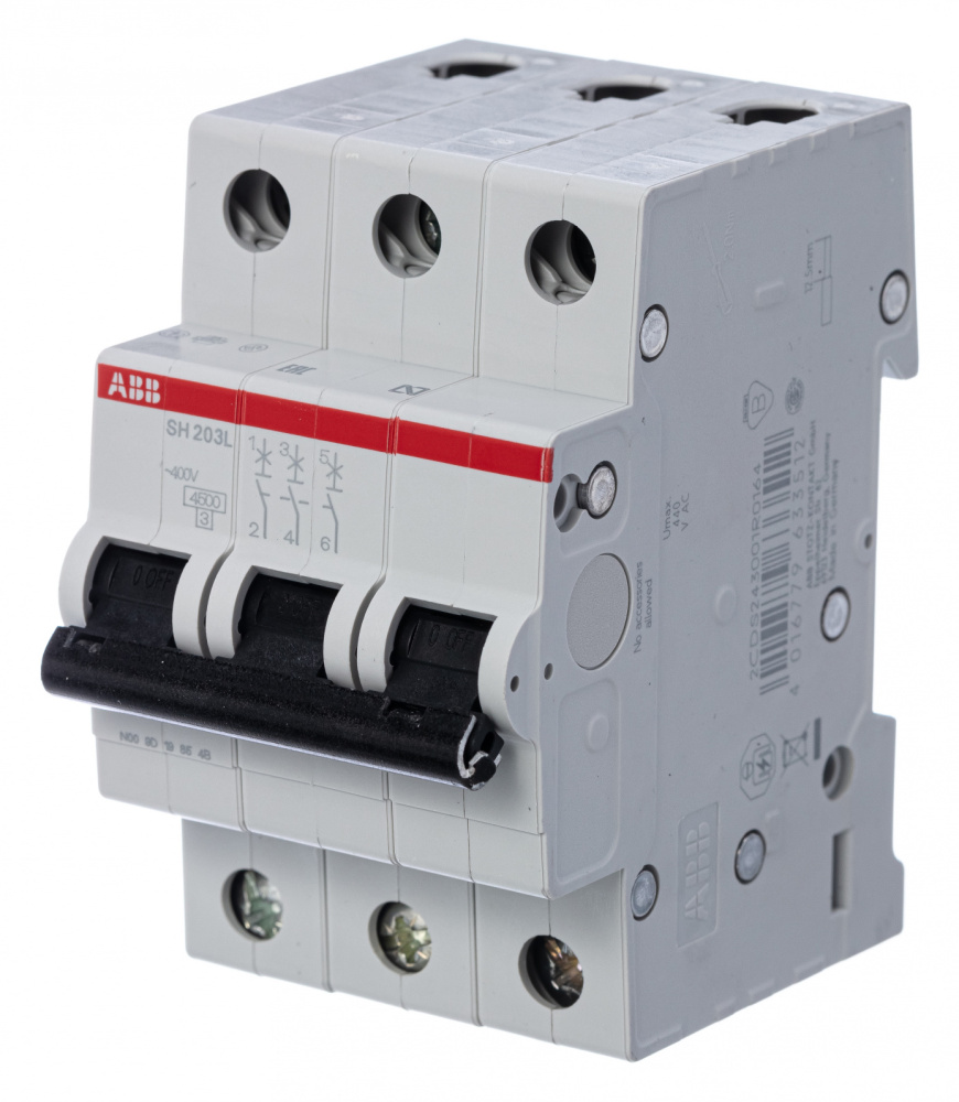SH203L C25 Автоматический выключатель ABB 3P 25A 4,5kA (2CDS243001R0254) в Москве