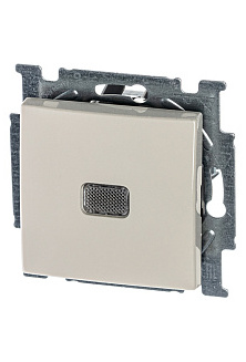 Выключатель одноклавишный Basic55 с подсветкой, слоновая кость 1012-0-2156 2CKA001012A2156 ABB в Москве