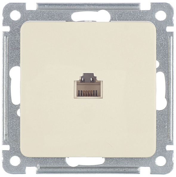 ABB BJE Dynasty Слоновая кость Розетка телефонная одинарная RJ-11 в Москве