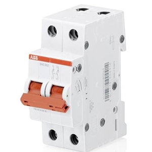 ABB SHD202 Рубильник 2P 63A рычаг красный