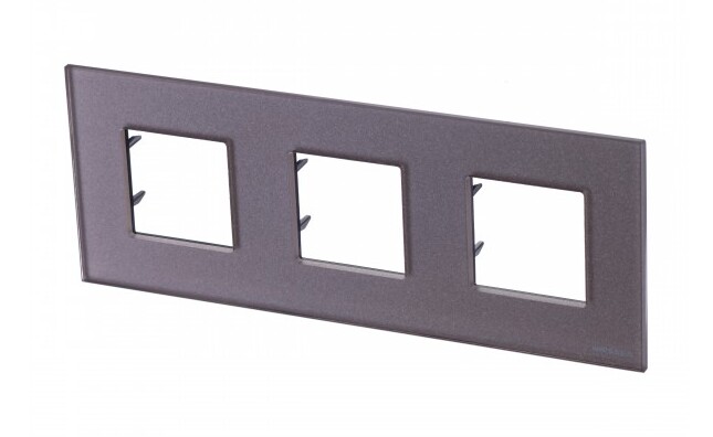 ABB Zenit стекло брызги шамп. Рамка 3 поста (3х2 мод.) N2273 CH в Москве