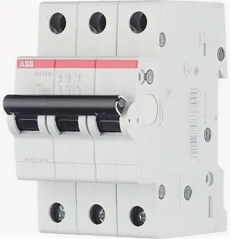 ABB S203 D50 Автоматический выключатель 3х полюсный 50А с хар.D-230/440В-6кА 2CDS253001R0501 d в Москве