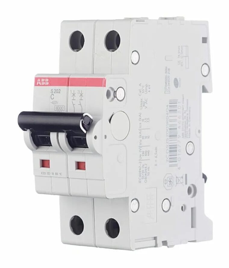ABB S202 2CDS252001R0405 Автоматический выключатель двухполюсный 40А (6 кА, B) в Москве