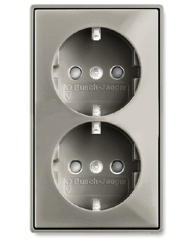 ABB BJB Basic 55 Шамп Розетка 2-ая с/з моноблок в Москве