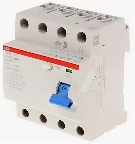 ABB F204 AC-25/0,03 УЗО 4-x полюсное 25А 30 мA тип АC 10кА 230/400В 2CSF204001R1250 f362 в Москве
