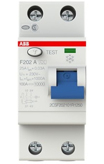 F204 AC 100/30 Блок утечки тока 4-полюсный, 100A. 30mA, тип АC (УЗО) ABB, 2CSF204001R1900 Дифференци в Москве
