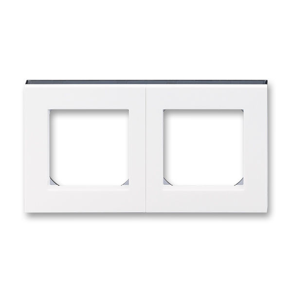 Рамка двойная ABB Levit белый-дымчатый чёрный 2CHH015020A6062