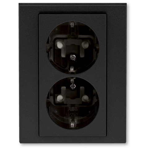 ABB Levit 2CHH290040A6067 Розетка USB (2xUSB, под рамку, скрытая установка, зеленый/дымчатый черный) в Москве