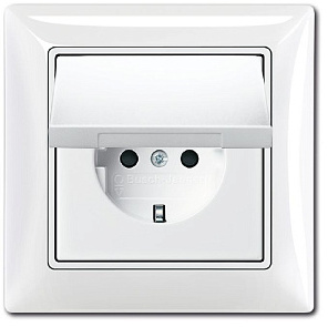 ABB BJB Basic 55 Бел Розетка с/з 16А 250В, IP44, в сборе в Москве