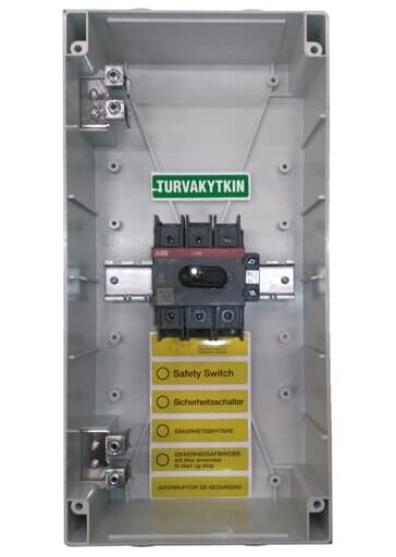 Abb SGC Рубильник в боксе OT400DFCC3A до 400А(АС23А) 3х-полюсный, 2НО+1НЗ доп. контакт, пластик, нет в Москве