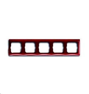 Рамка пятиместная ABB Basic 55, красная 2CKA001725A1520
