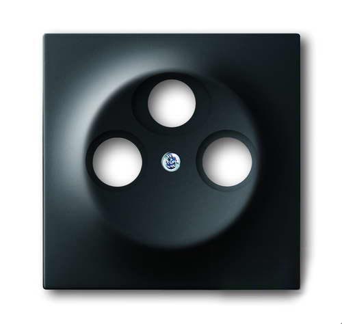 Розетка TV SAT FM проходная, ABB Impuls черный бархат S4110 + 2CKA001753A0139