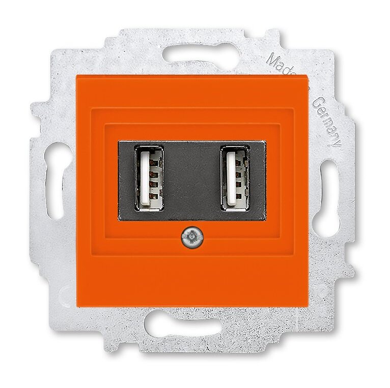 ABB Levit оранжевый Розетка USB-зарядки, 2-я в Москве