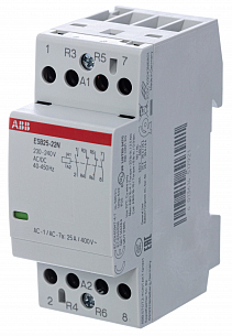 Контактор ESB25-22N-06 ABB модульный (25А АС-1 2НО+2НЗ) катушка 230В AC/DC в Москве