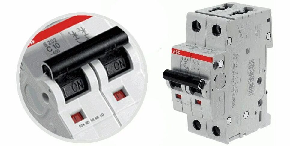 ABB S202 C20 Автоматический выключатель 2-х полюсный 20А 6кА с хар.С 2CDS252001R0204 SH201L в Москве