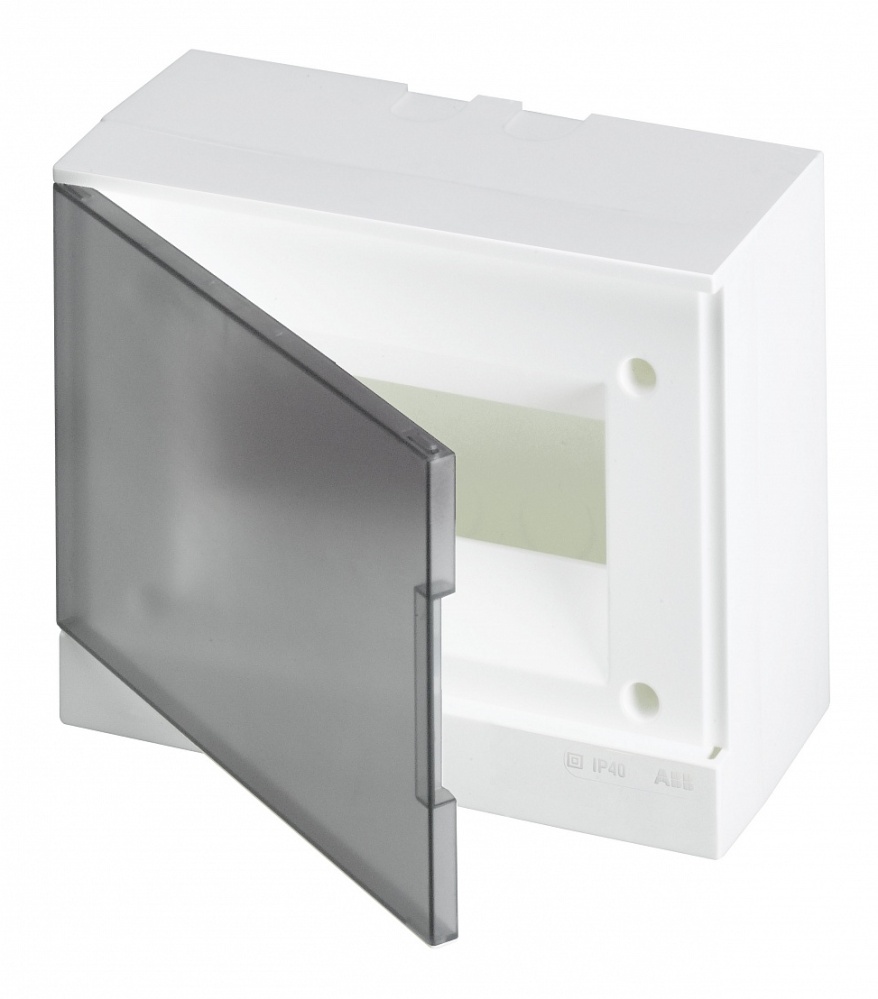 ABB Basic E Бокс настенный 8М серая прозрачная дверь (с клеммами) в Москве