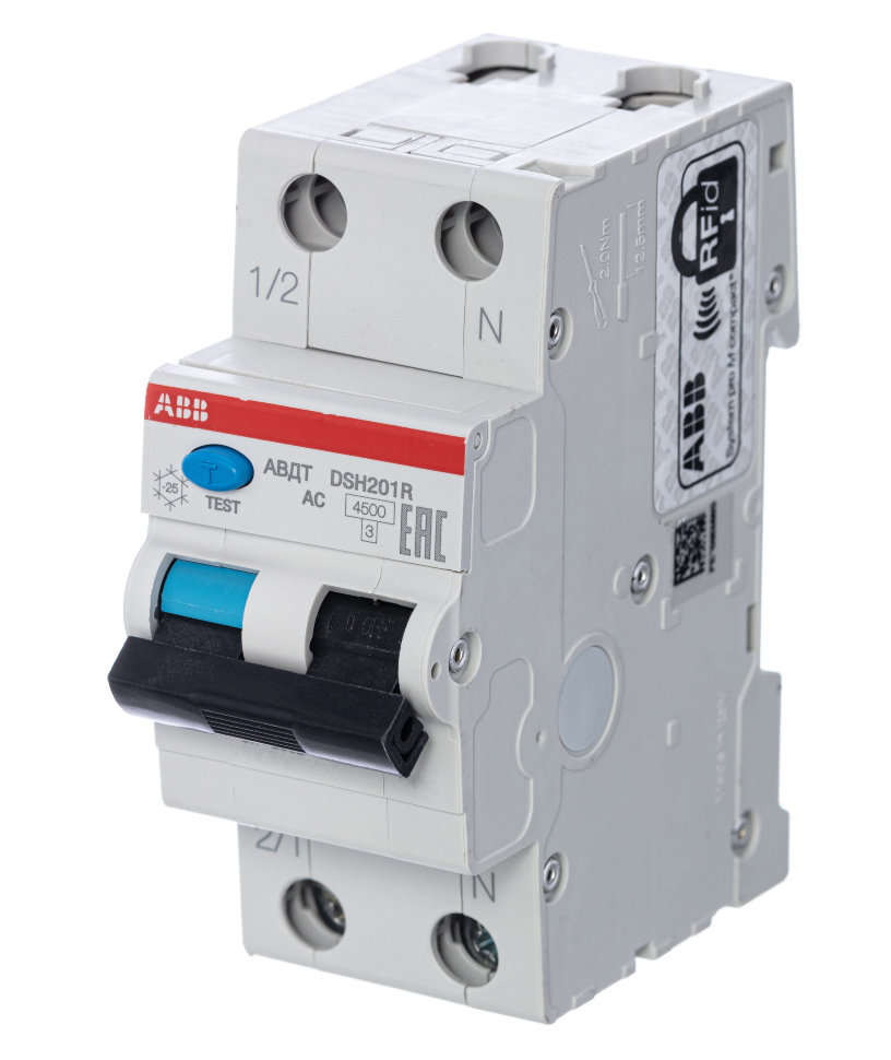 ABB DSH201R Диффавтомат 1P+N 6A 30mA (AC) хар. C