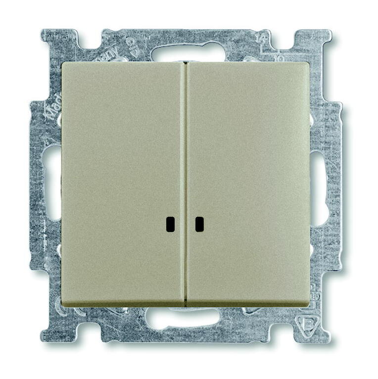 ABB Basic55 2CKA001012A2186 Выключатель двухклавишный жалюзийный (10 А, под рамку, скрытая установка, chalet-белый) в Москве