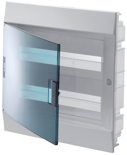 Шкаф Бокс в нишу Mistral41 24М прозрачная зеленая дверь 850° (с клеммником) ABB 1SLM004100A1205 монтажный ip44 в Москве