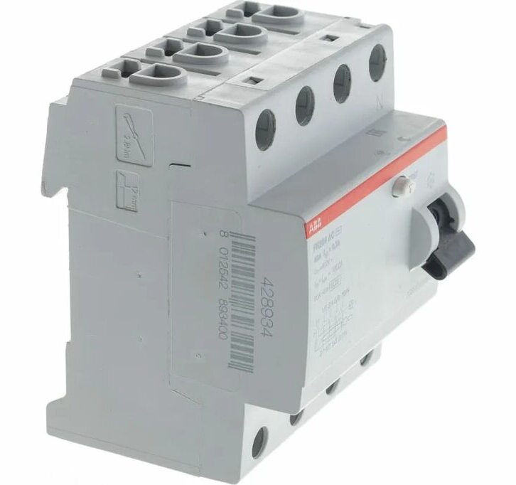 ABB F204 AC-25/0,1 УЗО 4x полюсное 25А 100мА тип АС 10кА 230/400В 2CSF204001R2250 2CSF602041R1250 в Москве