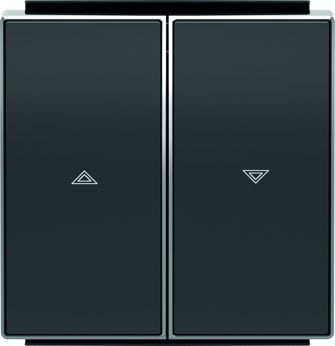 Выключатель управления жалюзи клавишный ABB Sky, черный бархат 2CLA854400A1501 + 2CLA814410A1001