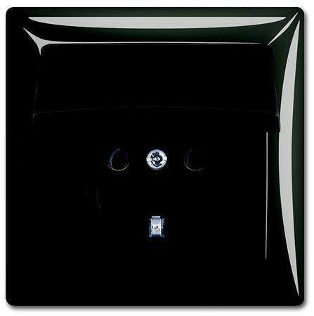 Розетка Basic55 (IP44, 16 А, крышка, в сборе, с/у, з/к, chateau-черный) ABB 2CKA002018A1502 в Москве