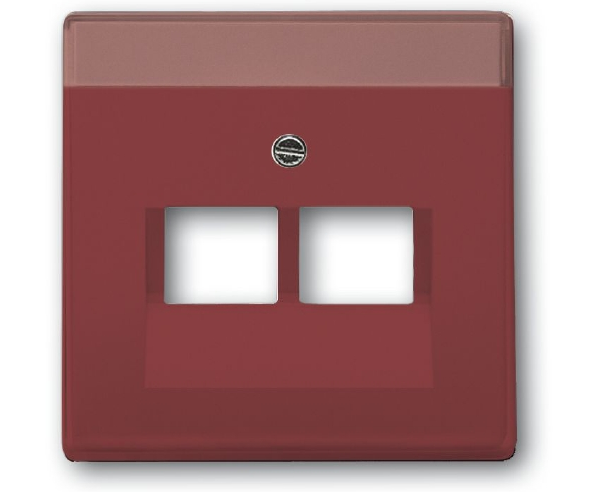 ABB BJE Solo/Future Красный Накладка 2-ой ТЛФ и комп розетки наклонной (мех214/15/17) в Москве