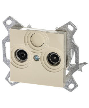 Розетка TV-R телевизионная оконечная Levit скрытой установки жемчуг 2CHH083503A6068 ABB в Москве