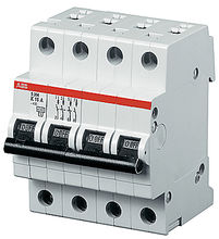 ABB S804C Автоматический выключатель 4P 80A (С) 25кА (6 мод.) 2CCS884001R0804