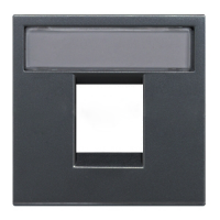 Розетка компьютерная 8 контактов одноместная, категория 5E Zenit (антрацит) 2CLA221810N1801 + 2CLA201850A1001