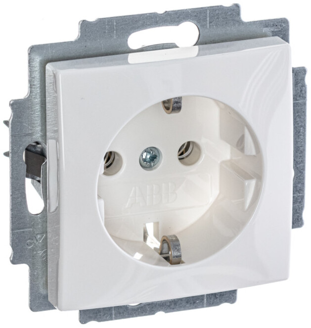 ABB Basic55 2CKA002011A6140 Розетка с заземляющим контактом (16 А, под рамку, скрытая установка, альпийский шампань) в Москве
