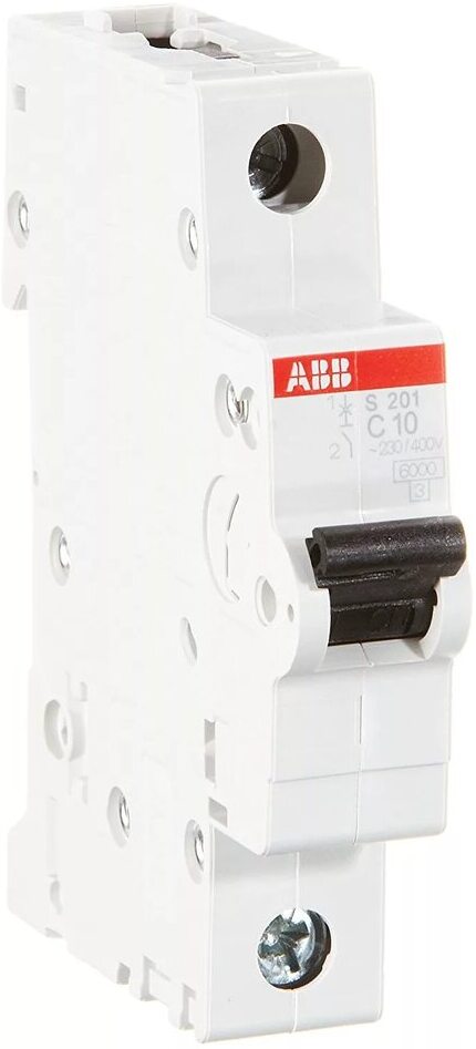 ABB S201 2CDS271001R0104 Автоматический выключатель однополюсный 10А (10 кА, C) в Москве