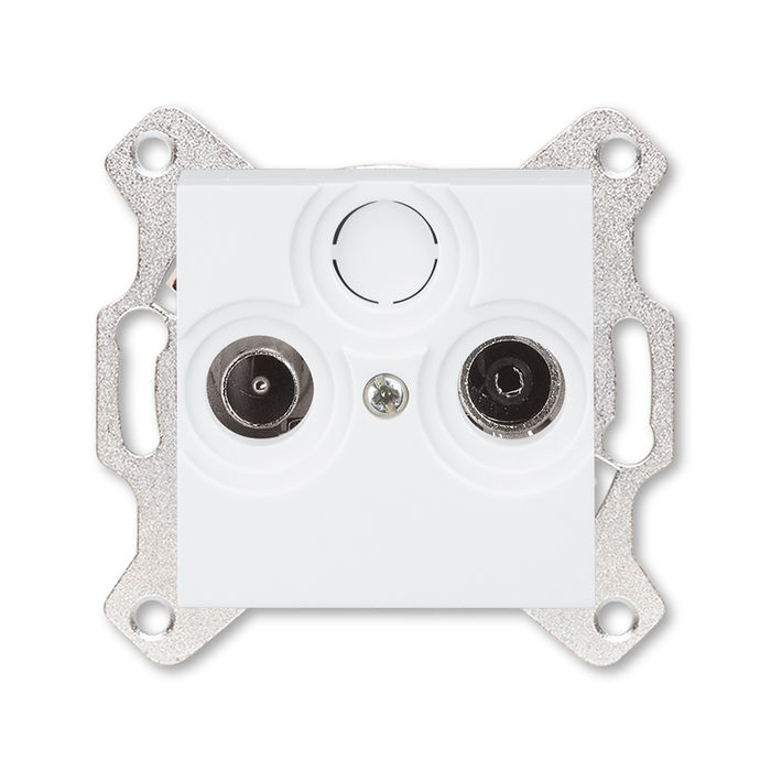 Розетка TV-R оконечная ABB Levit белый 2CHH083503A6003