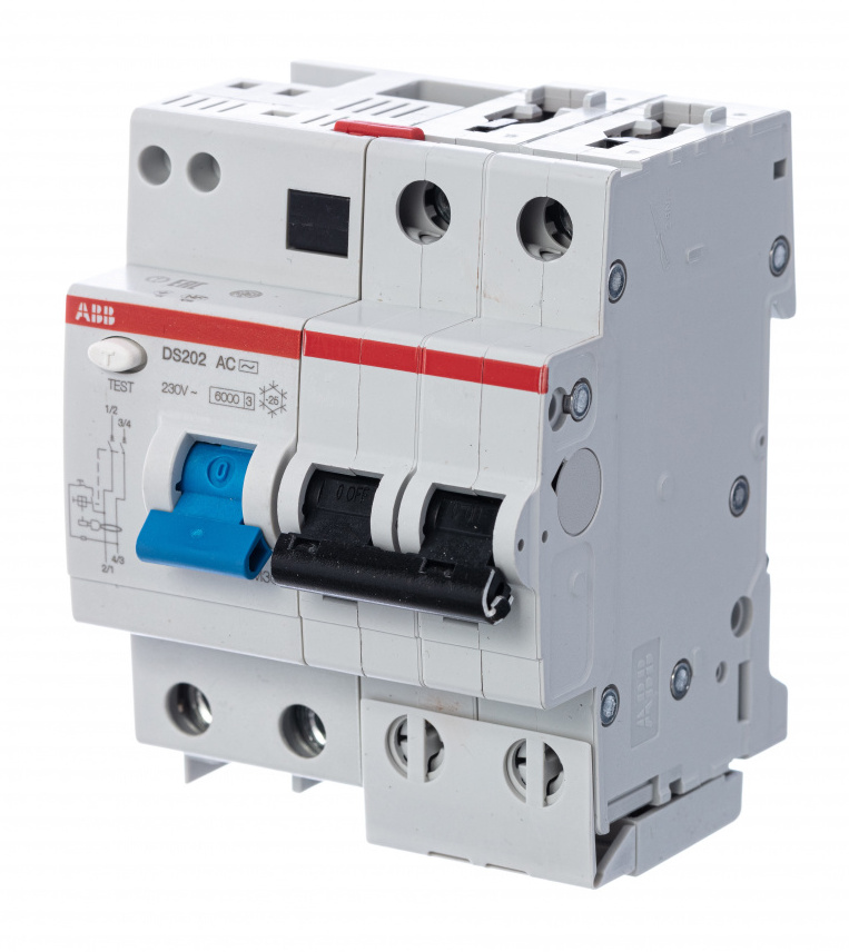 ABB DS201 C16 AC30 Диффер. автомат 2-х полюсный 16А 30 мA тип АС 6кА-230В 2CSR255080R1164 Дифференциальный 2П в Москве