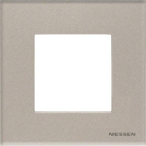 Рамка на 1 пост  ABB Zenit, немецкий стандарт (брызги шампанского) 2CLA227190N1001 + 2CLA227100N3901