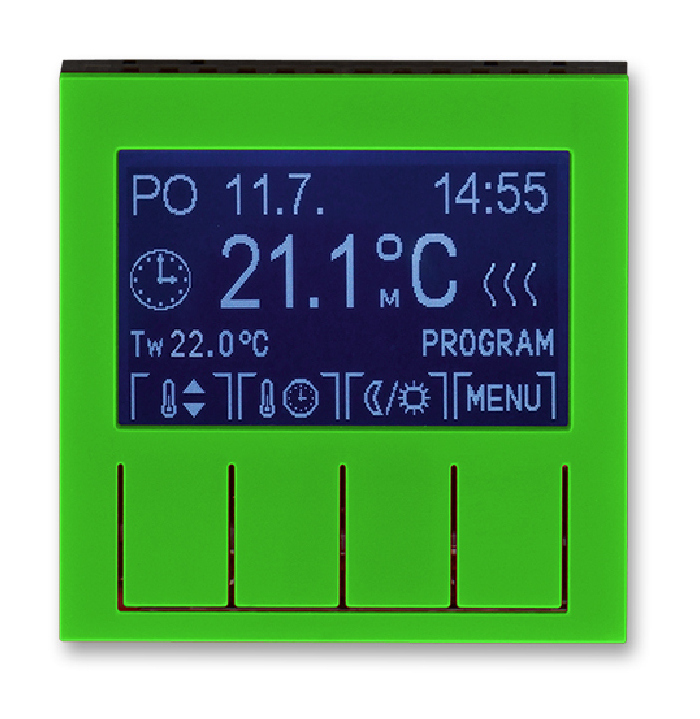 ABB Levit Терморегулятор универсальный программируемый зелёный-дымчатый чёрный, 2CHH911031A4067 в Москве