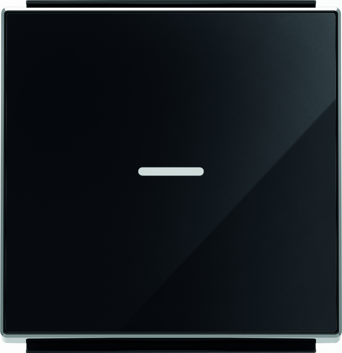 Переключатель одноклавишный  с подсветкой ( c 2-х мест) ABB Sky, 10 А, черное стекло 2CLA810200A1001 + 2CLA850130A2501 + 2CLA819202A1001