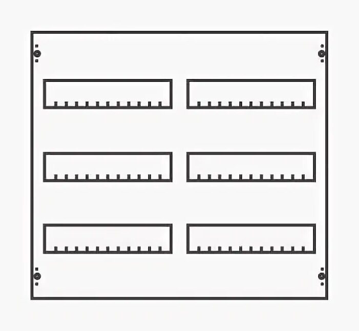 Модуль пустой 2ряда/3рейки MBB218 ABB ширина: 51 мм, высота: 62 мм, число рядов din реек: 2 шт в Москве