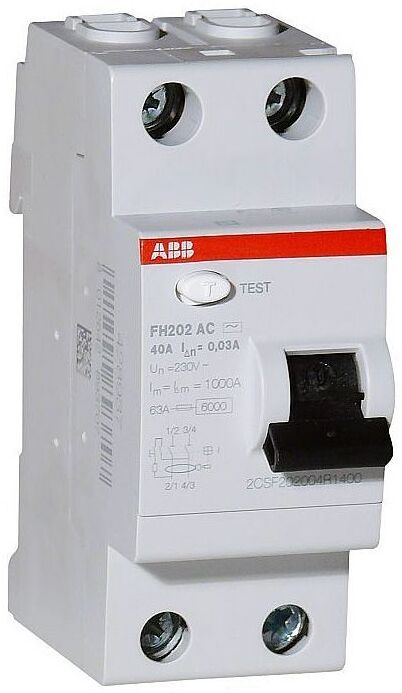 ABB FH202 AC-25/0.1 УЗО 2-х полюсное 25А 100мА 4,5kA тип АС 230В 2CSF202006R2250 20A в Москве