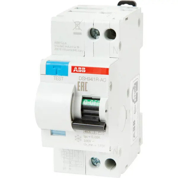 ABB DSH941r Диффавтомат 1P+N 40A 30mA (тип AC) хар. C