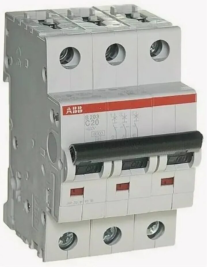 ABB S203 C13 Автоматический выключатель 3-х полюсный 13А 10кА с хар. 2СDS253001R0134 1SAM451000R1015 защиты двигателя MS165 42 25кА 30А 42А в Москве